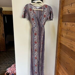 Patrons of Peace Red and Blue Maxi Dress
